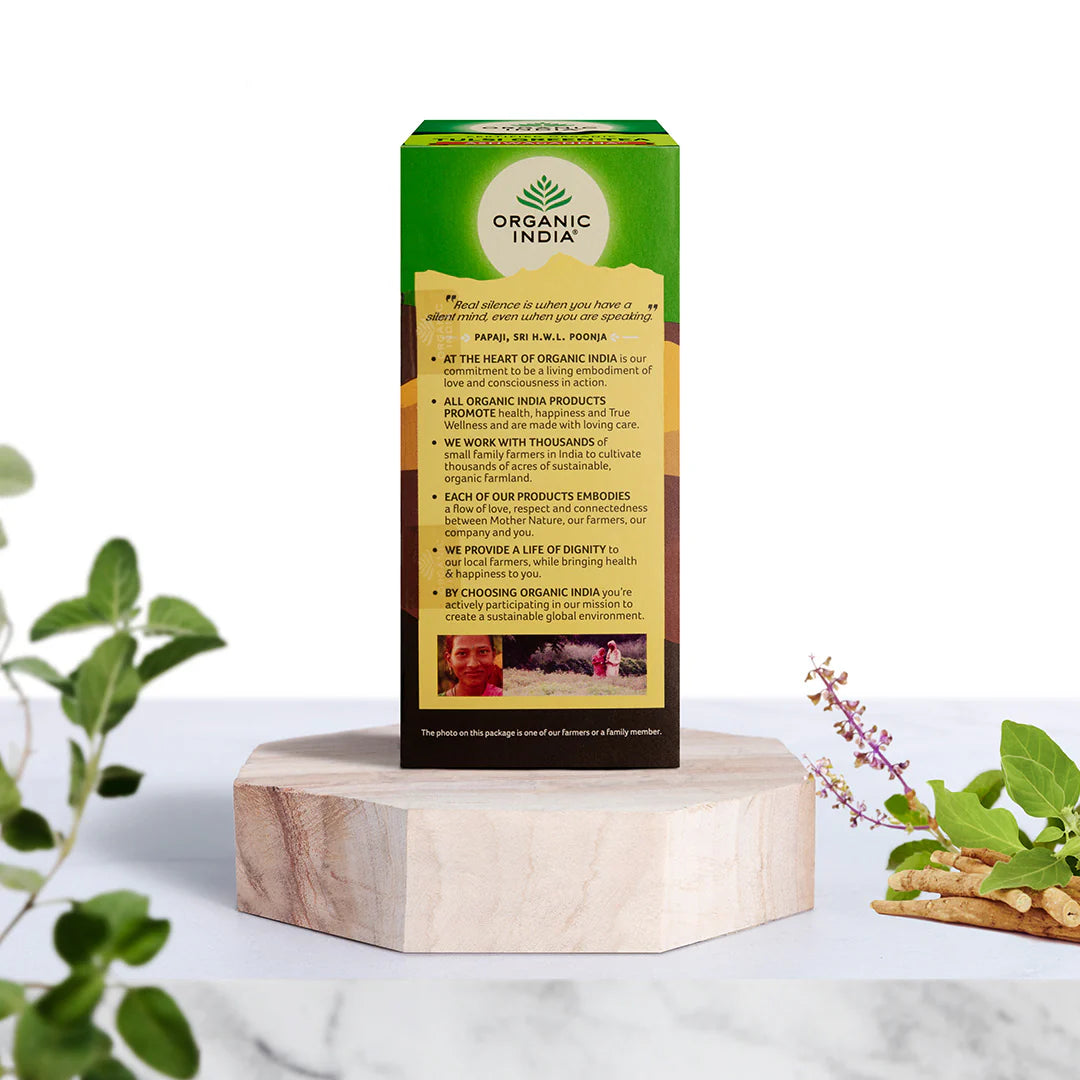 Tulsi Ashwagandha Tea – Organic India – 25Tea Bags
