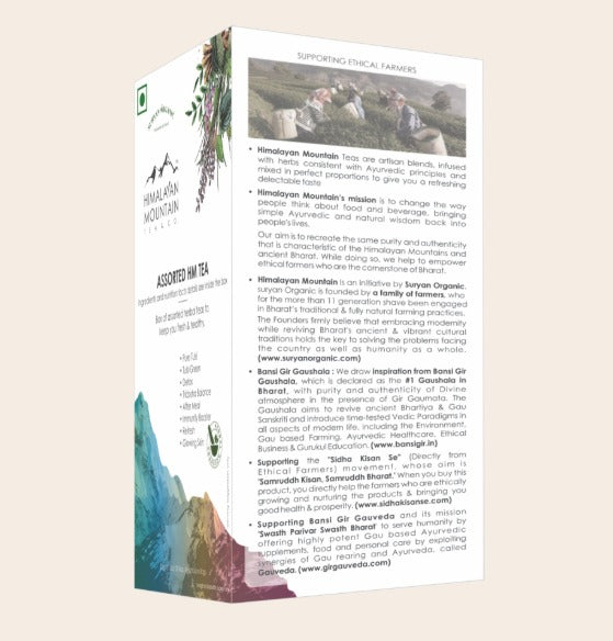 Tea | Assorted HM Tea - Made With Ethical &amp; Natural Herbs - Himalayan Mountain - 20 Nos Tea Infusion Bags