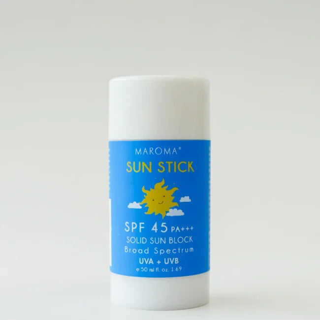Roll On |Sun Stick SPF 45 PA+++ - Vegan - Protective, Hydrating, Nourishing - Conscious Ingredients, Cruelty Free- Maroma - 50ml