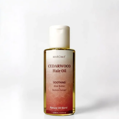 Hair Oil | Cedarwood Hair Oil with Aloe Butter and Brahmi Extract - Natural Oil Blend,  Vegan -Scalp Health, Hair Strengthening-Frizz Control, Dandruff - Maroma - 100ml