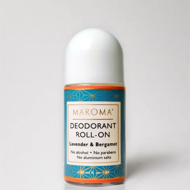 Roll On | Lavender and Bergamot Deodorant - Vegan -Herbal &amp; Refreshing Protective &amp; Soothing -No Alcohol, No Parabens, No Aluminium Salts - Maroma - 50ml