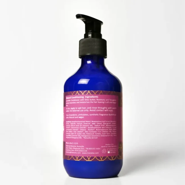 Conditioner | Lavender Conditioner (With Rosemary Extract) - Calms Scalp, Softens Hair, Reduces Frizz- Vegan, Cruelty Free, Palm Oil Free, No Parabens, Synthetic Fragrances &amp; No Artificial Color - Maroma - 275ml