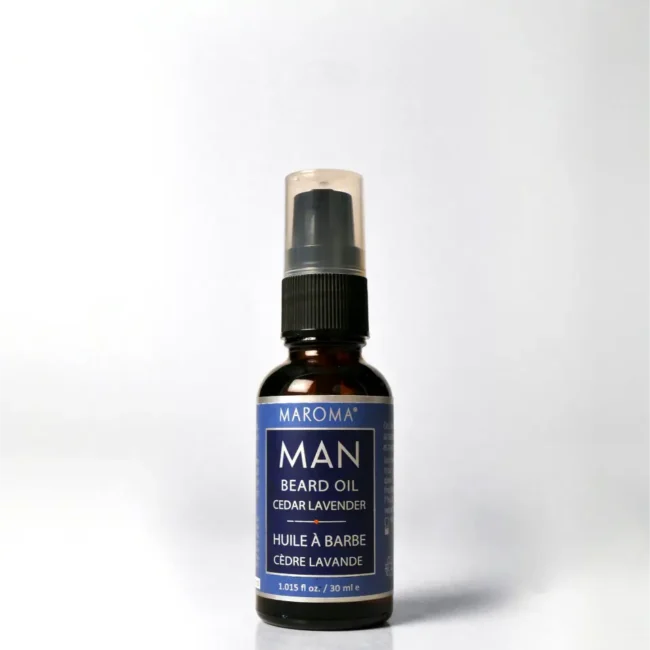 Beard Oil | Cedar Lavender Men’s Beard Oil-Natural Essential Oil- 100% vegan -Softens Beard, Revives Skin, Fresh Resin-Citrus Blend- Maroma - 30ml