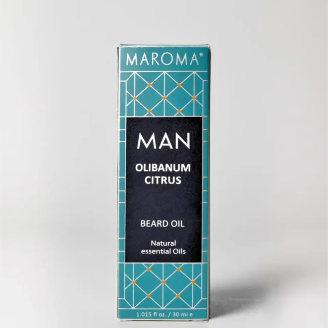 Beard Oil | Olibanum Citrus Men’s Beard Oil-Natural Essential Oil- 100% vegan -Softens Beard, Revives Skin, Fresh Resin-Citrus Blend- Maroma - 30ml