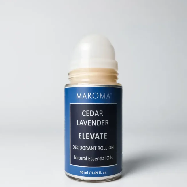 Roll On | Cedar Lavender Men’s Deodorant - Vegan - Normal Skin, Dry Skin, Combination Skin, Sensitive Skin-Cruelty Free- Maroma - 50ml