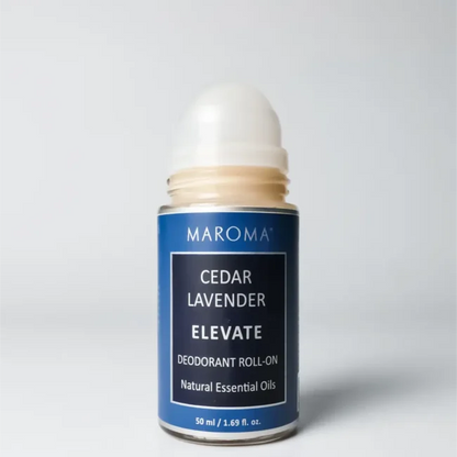 Roll On | Cedar Lavender Men’s Deodorant - Vegan - Normal Skin, Dry Skin, Combination Skin, Sensitive Skin-Cruelty Free- Maroma - 50ml