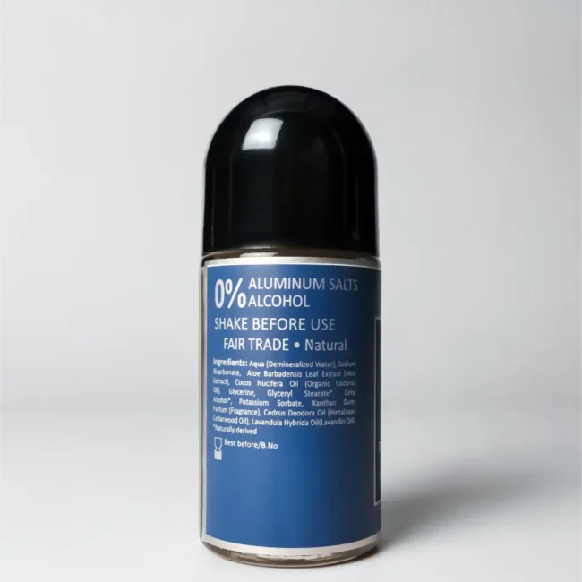 Roll On | Cedar Lavender Men’s Deodorant - Vegan - Normal Skin, Dry Skin, Combination Skin, Sensitive Skin-Cruelty Free- Maroma - 50ml