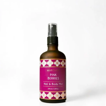 Pink Berries Hair &amp; Body Mist - Fruity, Playful, Nourishing, Refreshing Hydration-Cruelty Free, - Maroma - 100ml