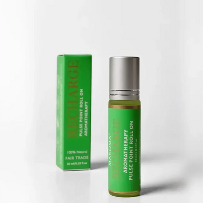 Roll On | Recharge Aromatherapy Roll-On Perfume - Aromatherapy For Better Sleep - 100% Natural -Vegan, Cruelty Free &amp;amp; Palm Oil Free - Maroma - 10ml
