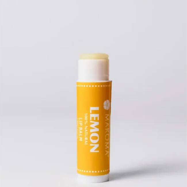 Lip Balm | Lemon Lip Balm ( Moisturising, Revitalising, Protective) - 100% Natural - No Preservatives,GMO &amp; Animal Testing - Maroma - 5gm