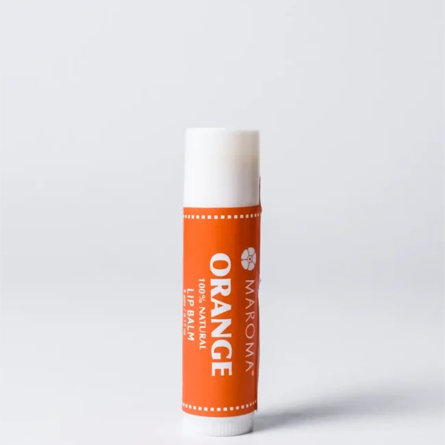 Lip Balm |Orange Lip Balm ( Moisturising, Protective, Nourishing ) - 100% Natural - No Preservatives, GMO &amp; Animal Testing - Maroma - 5gm