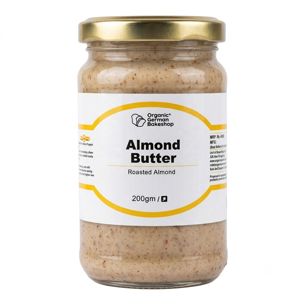 Roasted Almond  Butter -No Preservatives- German Bakery- 200gm