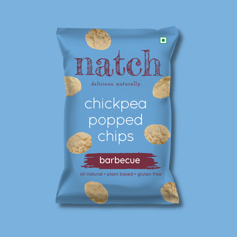 Chips | Chickpea Popped Chips (Barbecue) – All Natural – Vegan, Gluten Free, Trans Fat Free, Non GMO & No Added Artificial Flavor – natch – 55gm