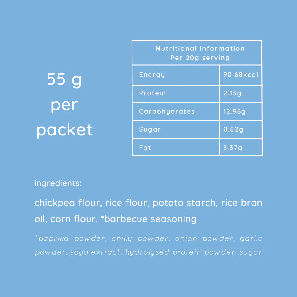 Chips | Chickpea Popped Chips (Barbecue) – All Natural – Vegan, Gluten Free, Trans Fat Free, Non GMO &amp; No Added Artificial Flavor – natch – 55gm