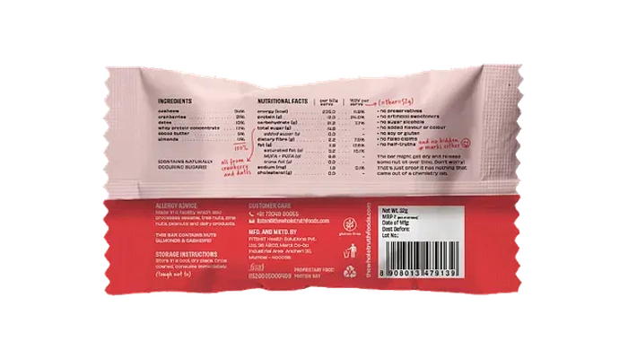 Cranberry 12g Bar – The Whole Truth – 52gm