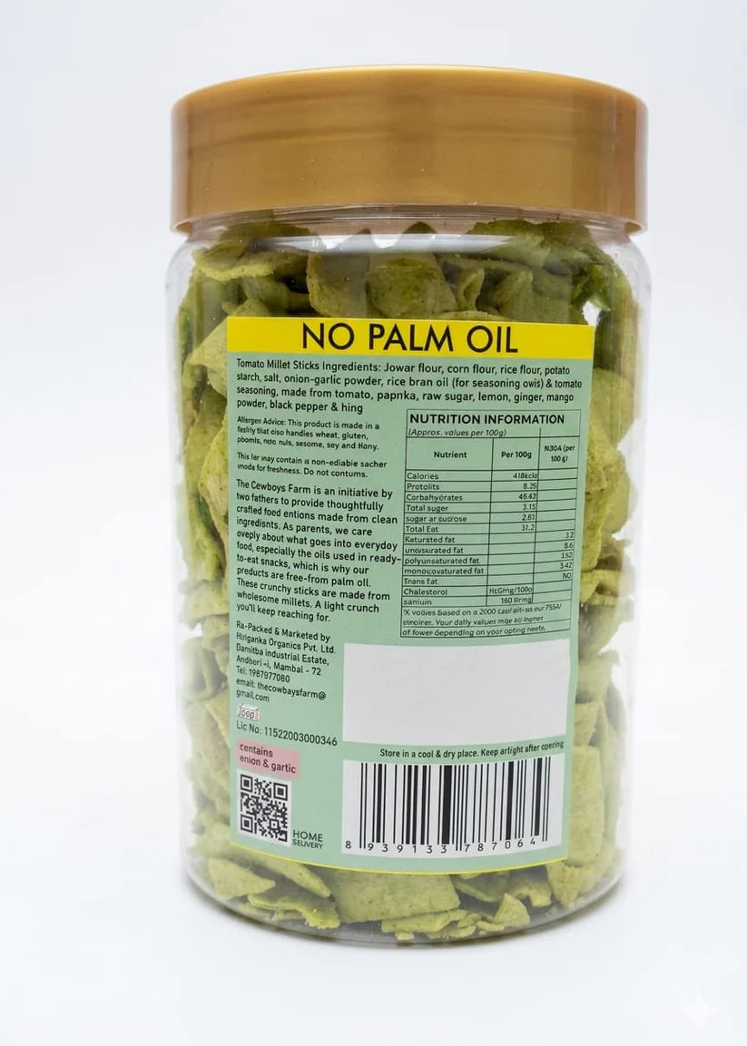 Chips | Basil Lentil Chips  - Gluten Free, No Palm Oil &amp; No Added Preservatives - The Cow Boys Farm – 160gm
