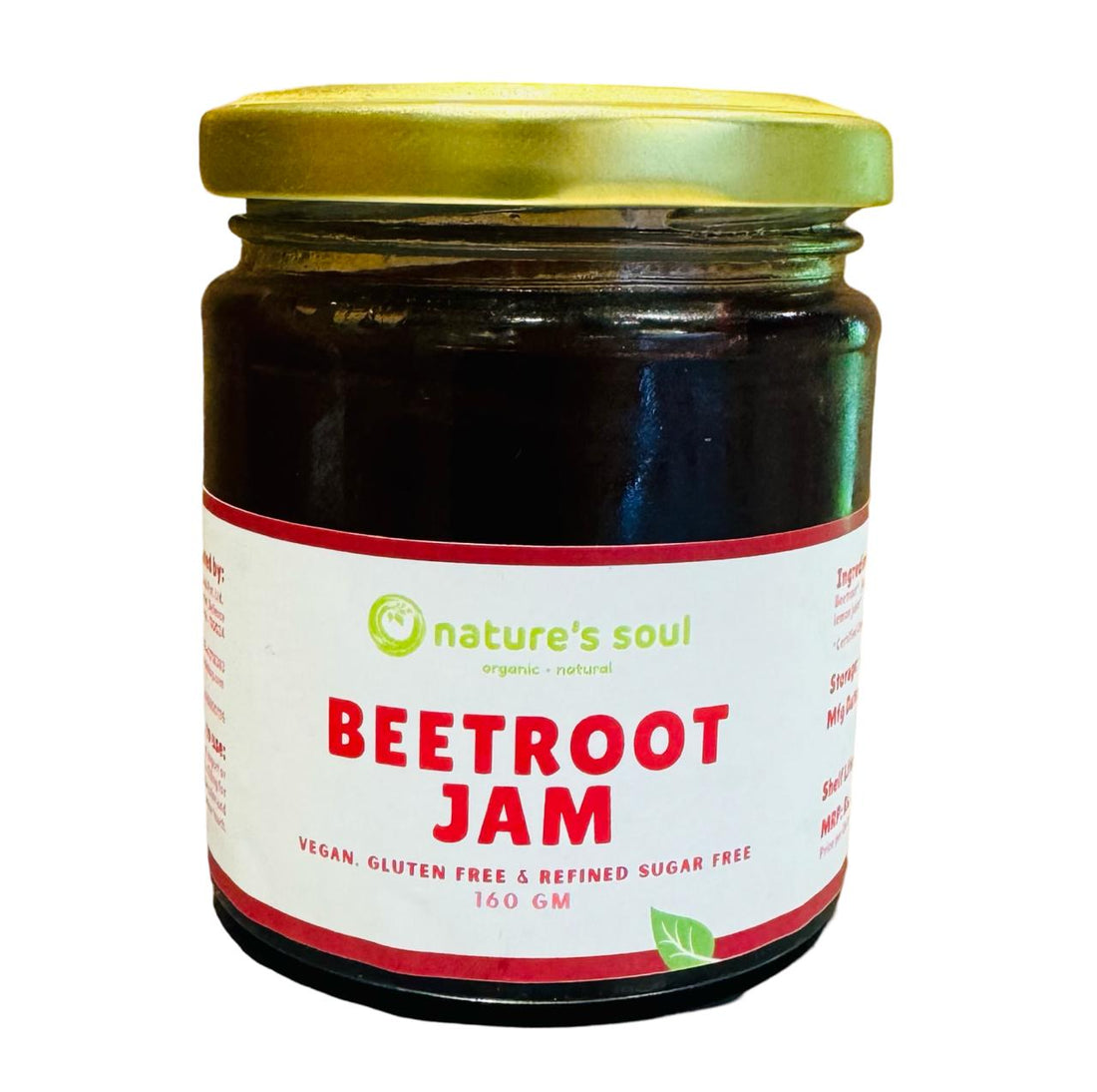 Beetroot Jam - Fresh - Vegan, Gluten Free & Refined Sugar Free - Made with Organic Ingredients - 160gm
