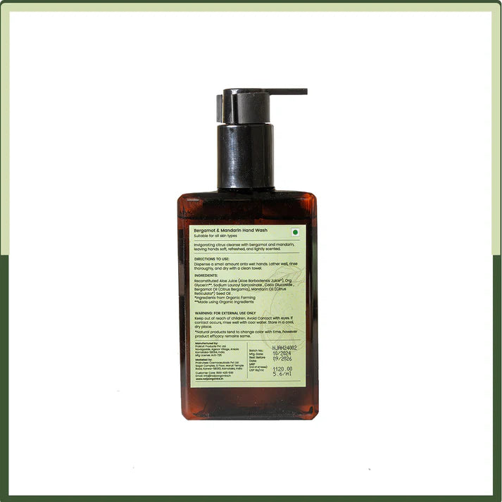 Hand Wash | Bergamot &amp; Mandarin Hand Cleanser -100%vegan, Sulphate &amp; Paraben Free – Naija – 200ml