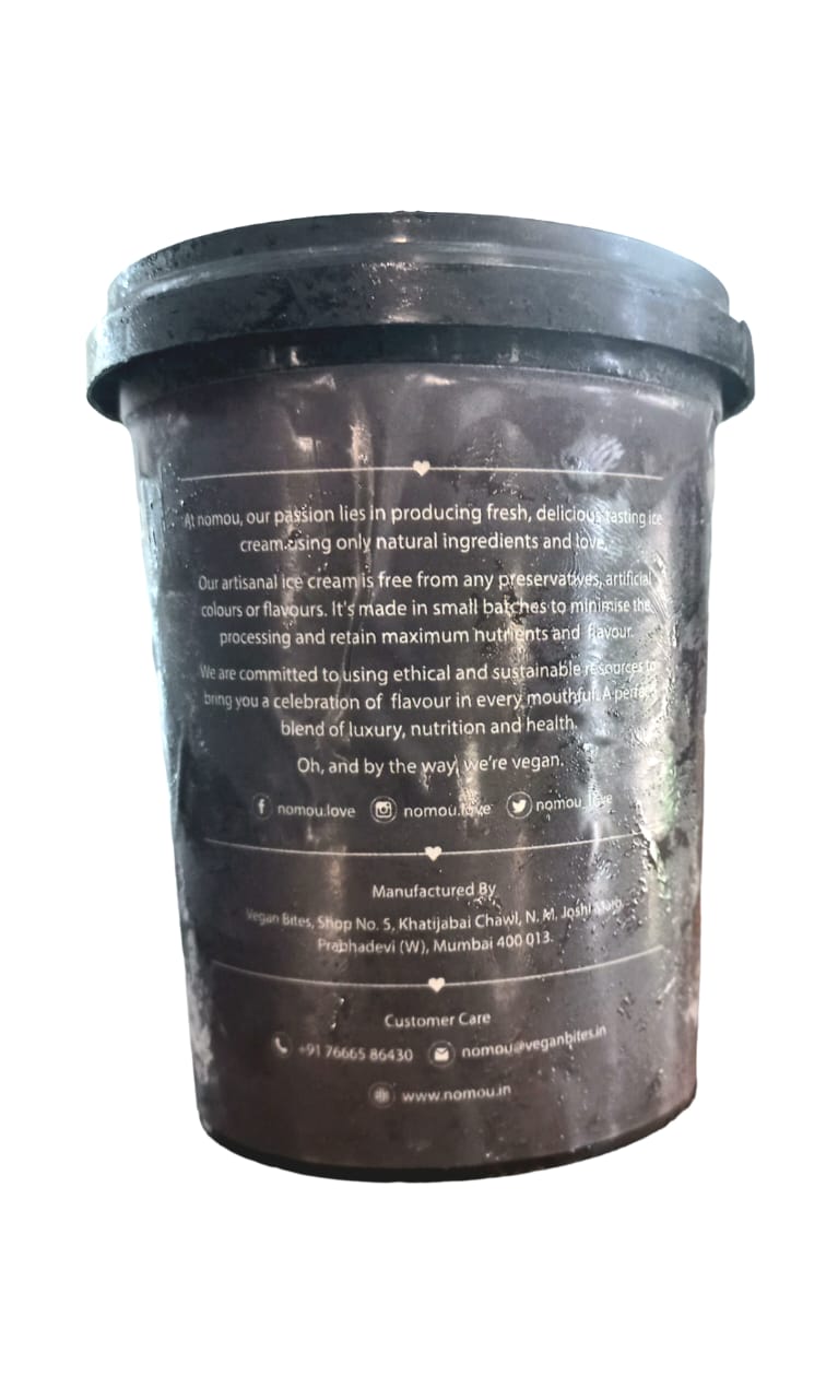 Gelato | Black Sesame Ice Cream – Vegan, Gluten Free, Dairy Free, No Added Preservatives &amp;amp; No Refined Sugar – Nomou – 500ml