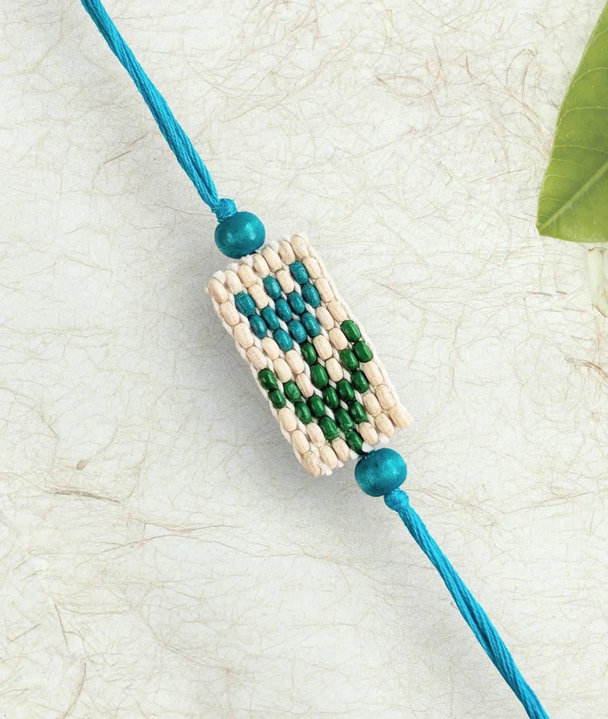 Rakhi | Blue Pixel Tulip Rakhi– Handcrafted – Eco Friendly – Nature’s Soul - Single Piece