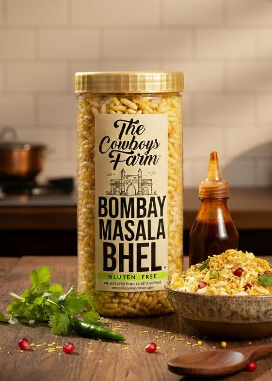 Bhel | Bombay Masala Bhel – Gluten Free & No Palm Oil – The Cowboys Farm – 180gm