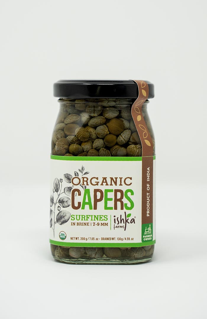 Capers in Brine Medium - Ishka Farms - 200gm