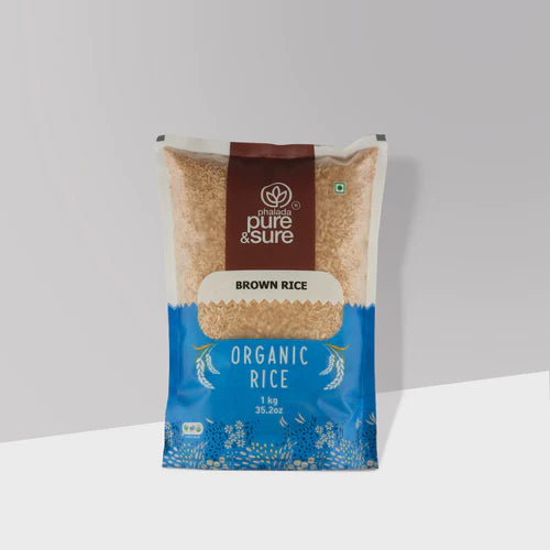 Rice | Brown Rice - Organic - Indian - Pure And Sure - 1000gm