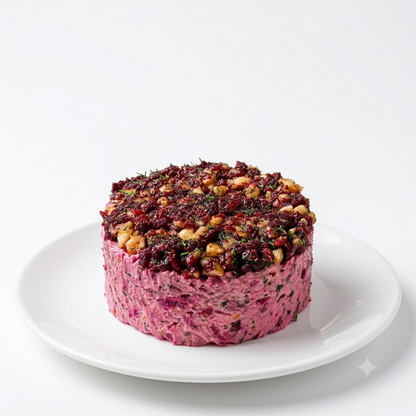 Cheese | Beetroot Walnut Goat Cheese Wheel - Fresh Marinated - Cheese Boards, Spreads - No Preservatives - Nature&