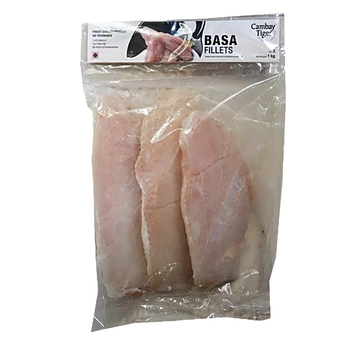 Basa Fillets - Antibiotics And Hormone Free-Ready to Cook-Chemical Free- Cambay Tiger - 1000gm