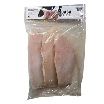 Basa Fillets - Antibiotics And Hormone Free-Ready to Cook-Chemical Free- Cambay Tiger - 1000gm