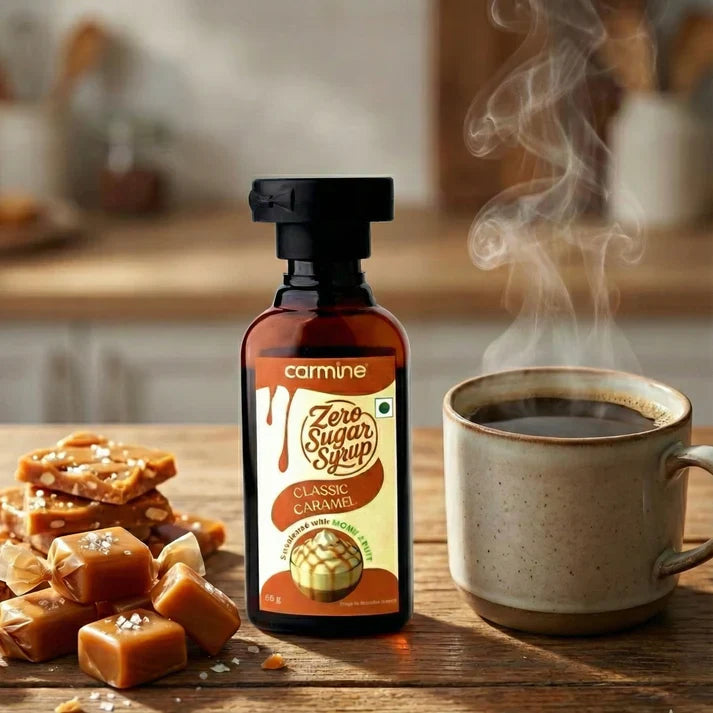 Syrup  | Zero Sugar Classic Caramel – New &amp; Improved Recipe - Sweetened with Pure Monk Fruit - Natural, Plant-Based Sweetener - No Added Sugar-No Added Sugar &amp; No Added Preservatives – Carmine County – 60ml