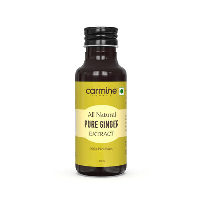 Ginger Extract | Pure - All Natural – Vegan, Gluten Free, Alcohol Free, No added Sugar &amp; No Artificial Ingredients – Carmine County – 100ml