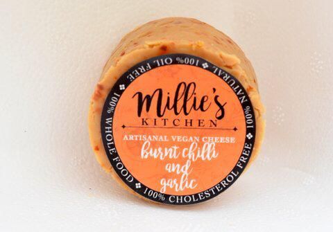 Vegan Cheese | Burnt Red Chillies & Garlic Cheese Spread - Dairy Free, & Cholesterol Free – Millie’s Kitchen – 150gm