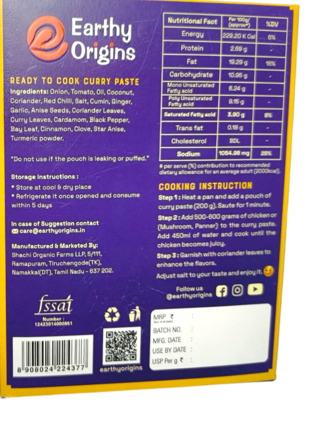 Cooking Paste | Chettinadu Chicken Curry - Southern Charm - Ready To Cook – Experience The Luxury Of Authentic Flavors – No Additives &amp;amp; No Added Preservatives – Earthy Origins – (5-6 Serving) – 200gm