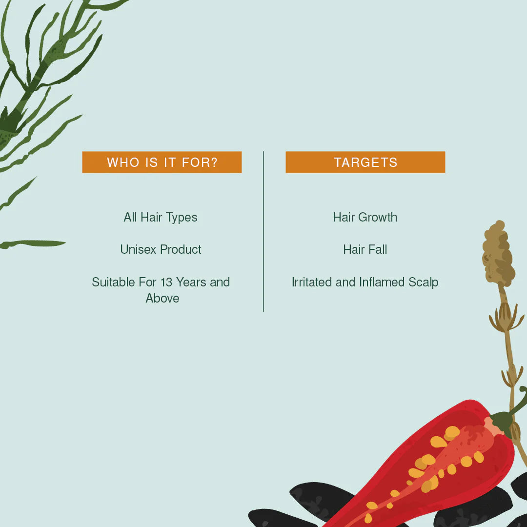 Chilly, Horsetail &amp;amp; Black Seed Organic Hair Serum - Juicy Chemistry - 30gm
