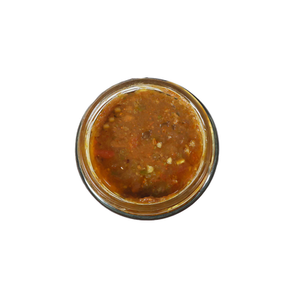 chutney | Green Chilli Tomato Chutney - No emulsifiers, Stabilisers, Nothing Artificial, No Flavour Enhancers, Colours &amp; No Artificial Preservatives - Mount Karol - 200gm