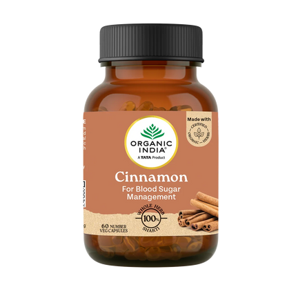 Cinnamon Capsules -Blood Sugar Management, Improve Digestion -No Artificial Additives- Organic Wellness - 60 Vegetarian Capsules