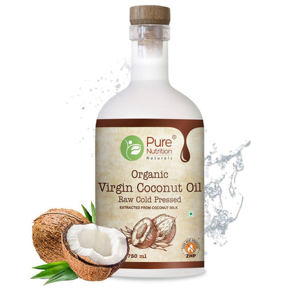 Coconut Oil | Virgin Coconut Oil - Cold Pressed - Pure &amp; Unrefined - High In Nutrient - Pure Nutrition - 750ml