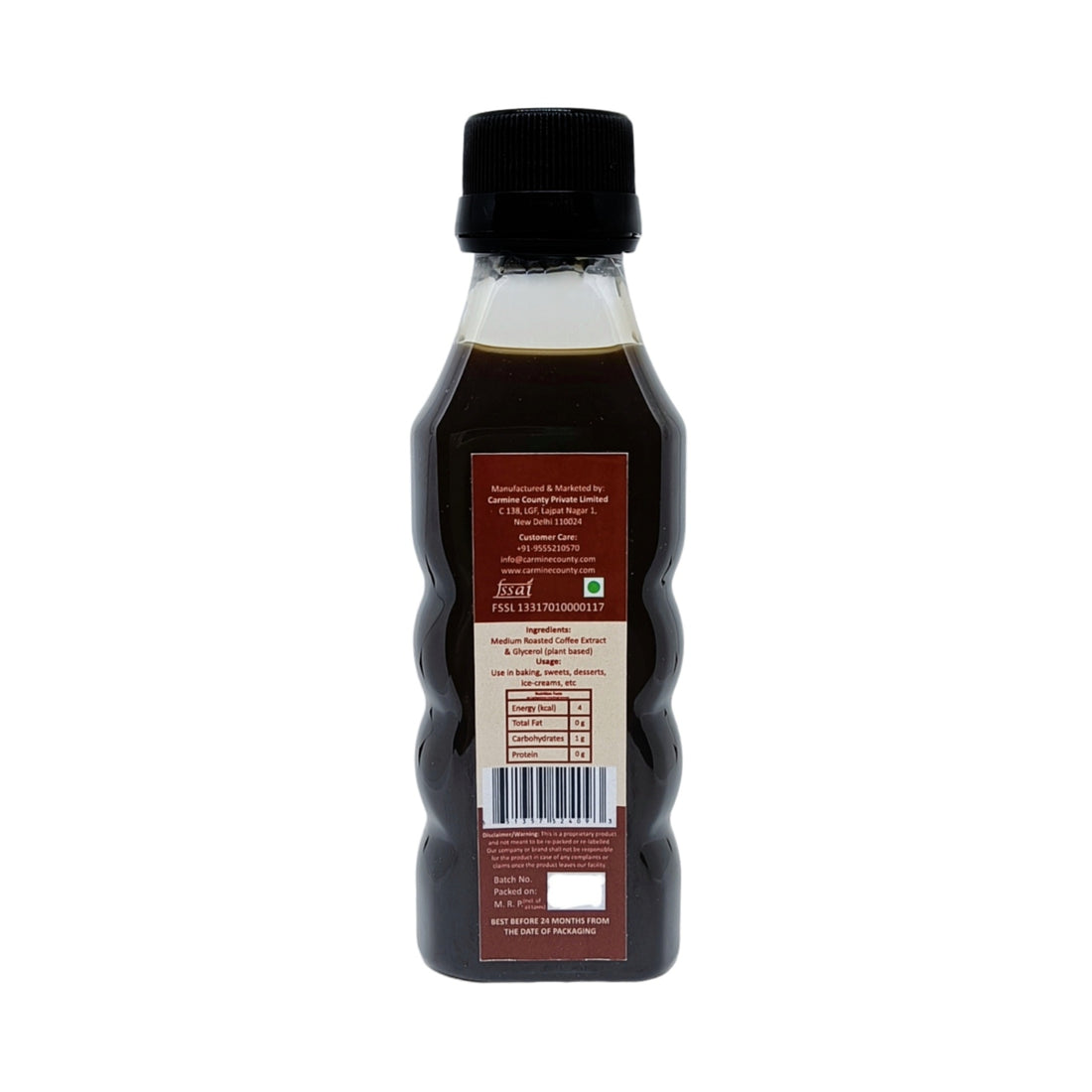 Coffee Extract | Roasted - All Natural - Gluten Free, Alcohol Free &amp; No Added Sugar - Carmine County – 100ml