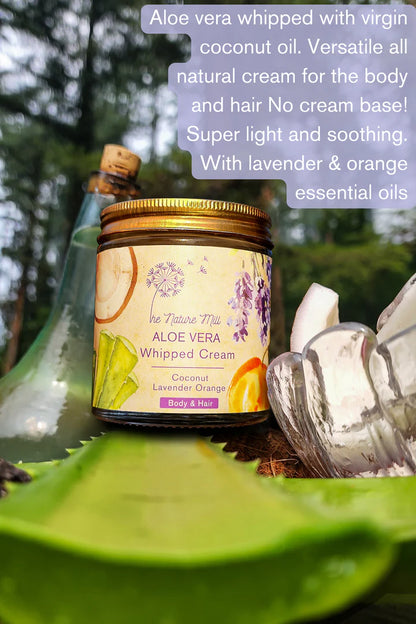 Cream | Aloe Vera Whipped Cream - Coconut (Body &amp;amp; Hair) - The Nature Mill – 100gm