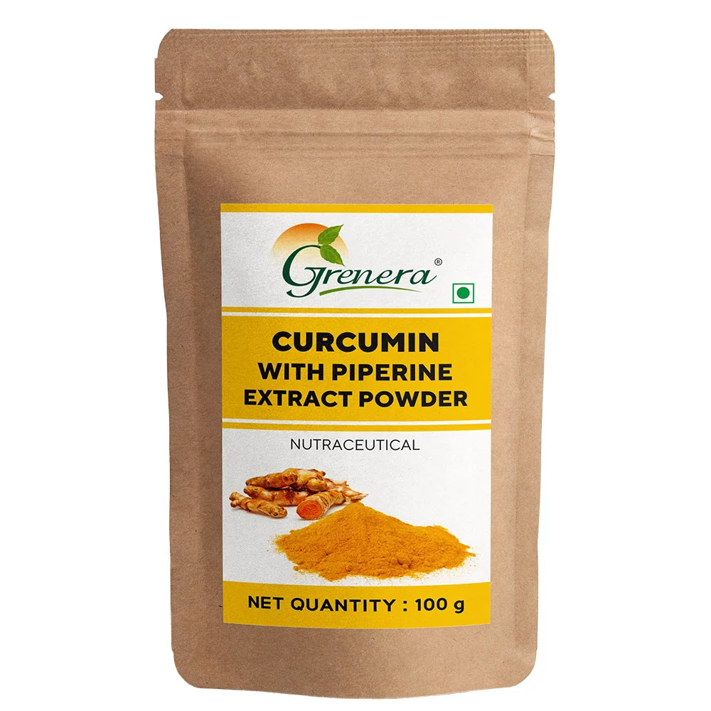 Powder | Curcumin With Piperine Extract Powder-Vegan , Non-GMO , Gluten-Free - Grenera - 100gm