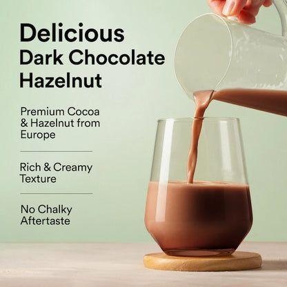 Protein Powder | Superfood Plant Protein - 22gm Plant Protein - Dark Chocolate Hazelnut – Organic - Vegan, Gluten Free, Sugar Free &amp; Dairy Free – Wellbeing Nutrition – 500gm