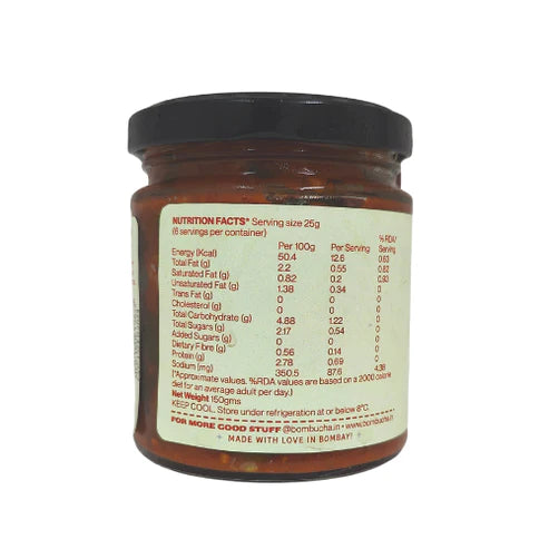 Mirchi Kimchi | Traditionally Fermented Jalapeno Pepper (Made With Jolokia) – Spicy – Raw – Real – Natural – No Added Vinegar &amp; Preservatives Free – Bombucha – 150gm