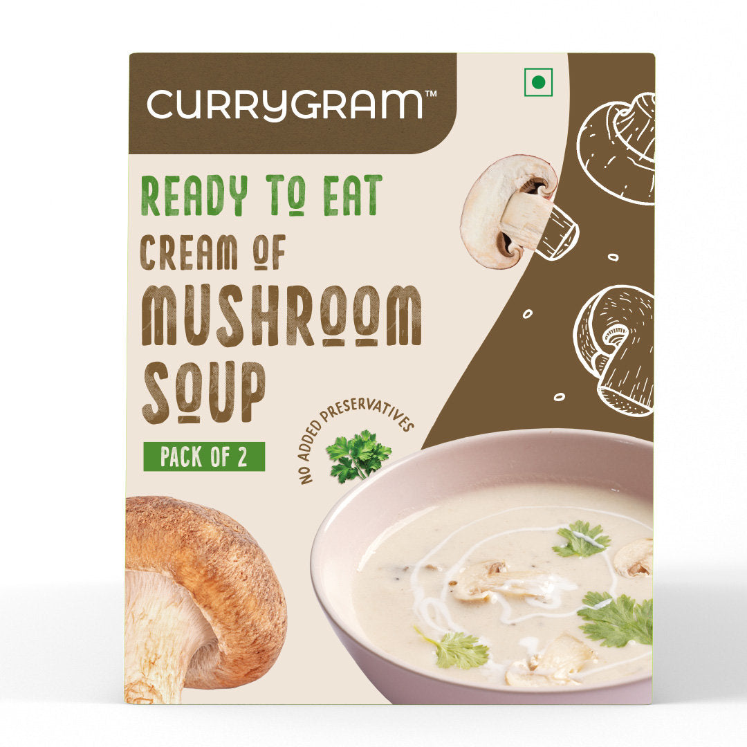 Soup | Cream of Mushroom Soup – No Additives &amp; Preservatives – Currygram – 300gm