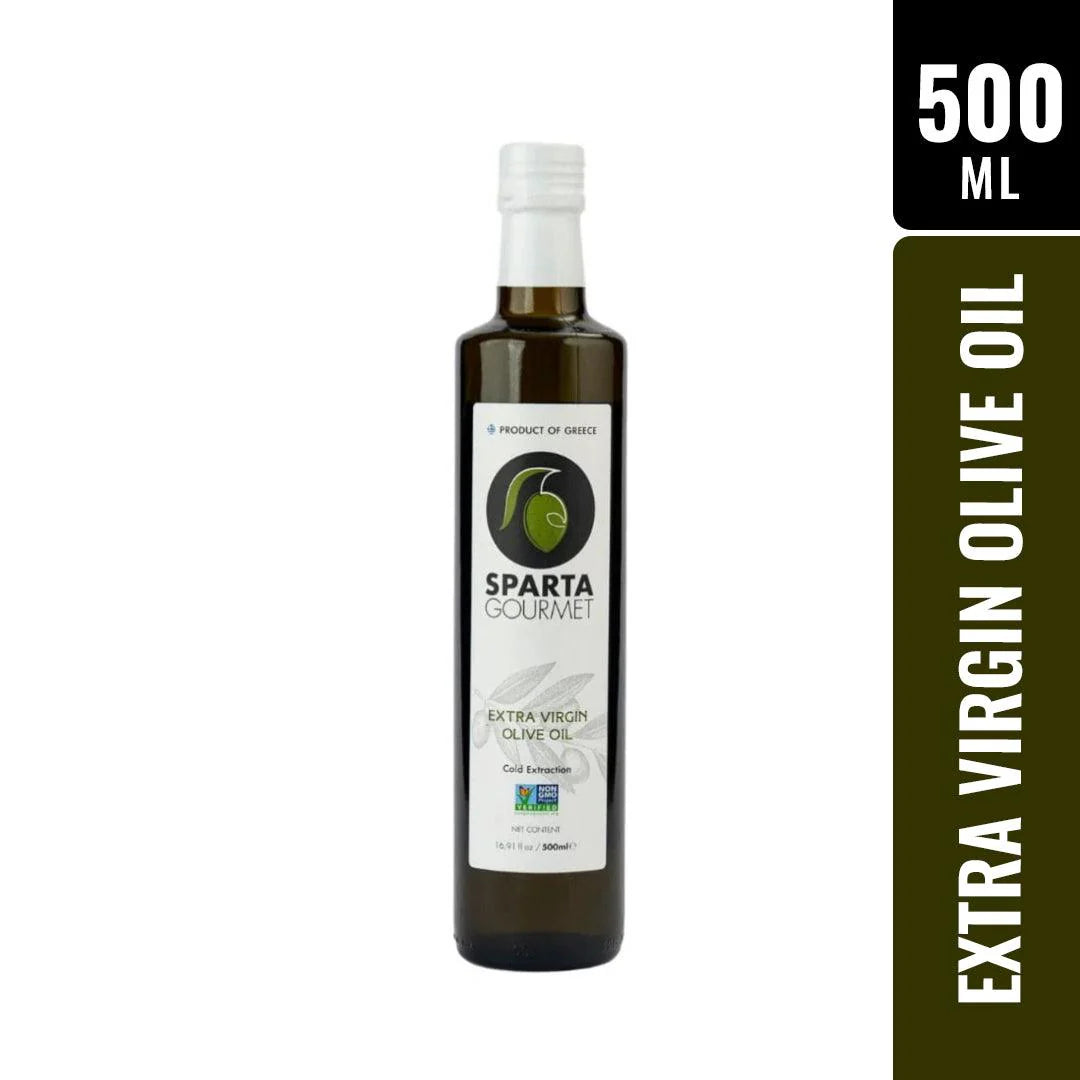 Olive Oil | Extra Virgin Olive Oil - Cold Extraction - Vegan, Gluten Free, Non GMO &amp; Sugar Free - Sparta Gourmet - 500ml