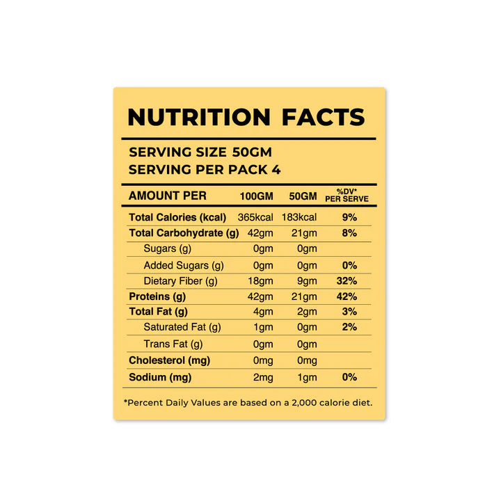 Pasta | Chickpea &amp; Soybean (Fettuccine) - Vegan, Gluten Free, Diabetic Friendly &amp; Non GMO - Pink Harvest - 200gm