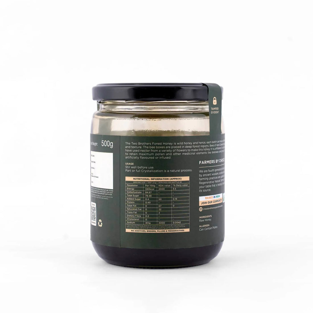 Honey | Forest Honey (Multifloral) - Unpasteurized - Unprocessed - High In Antioxidants &amp; No Artifical Flavours - Two Brothers - 350gm