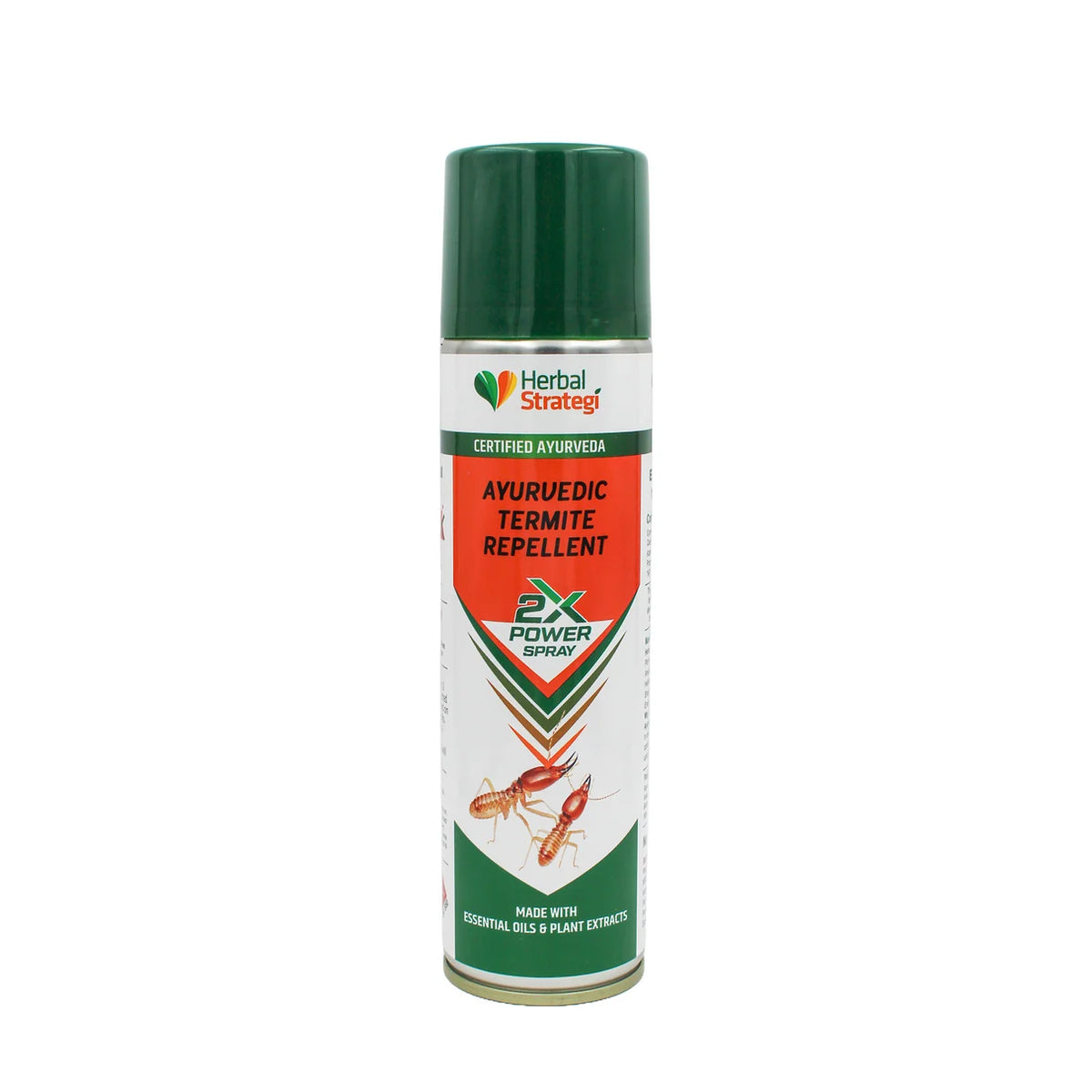 Repellent | Ayurvedic Termite Repellent (2X Power Spray)-Made With Essential Oils &amp; Plant Extracts -100% Herbal Actives - Certified Ayurveda (AYUSH) - Non-Toxic &amp; Eco friendly - No Side Effects , NO CFC - Herbal Strategi - 200ml