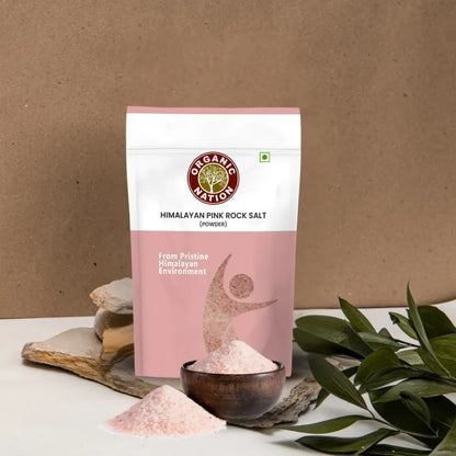 Salt | Himalayan Pink Rock Salt ( Powder )- From Pristine Himalayan Environment - Organic Nation - 500gm