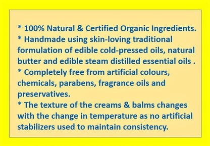 Balm | After Shave Balm (Enriched With Beeswax, Hempseed, Cedarwood, Sheabutter &amp; More) - 100% Natural &amp; Certified Organic Ingredients - Vegan - The Pahari Life - 25gm